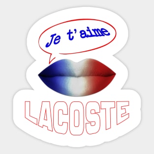 FRANCE JE TAIME LACOSTE Sticker